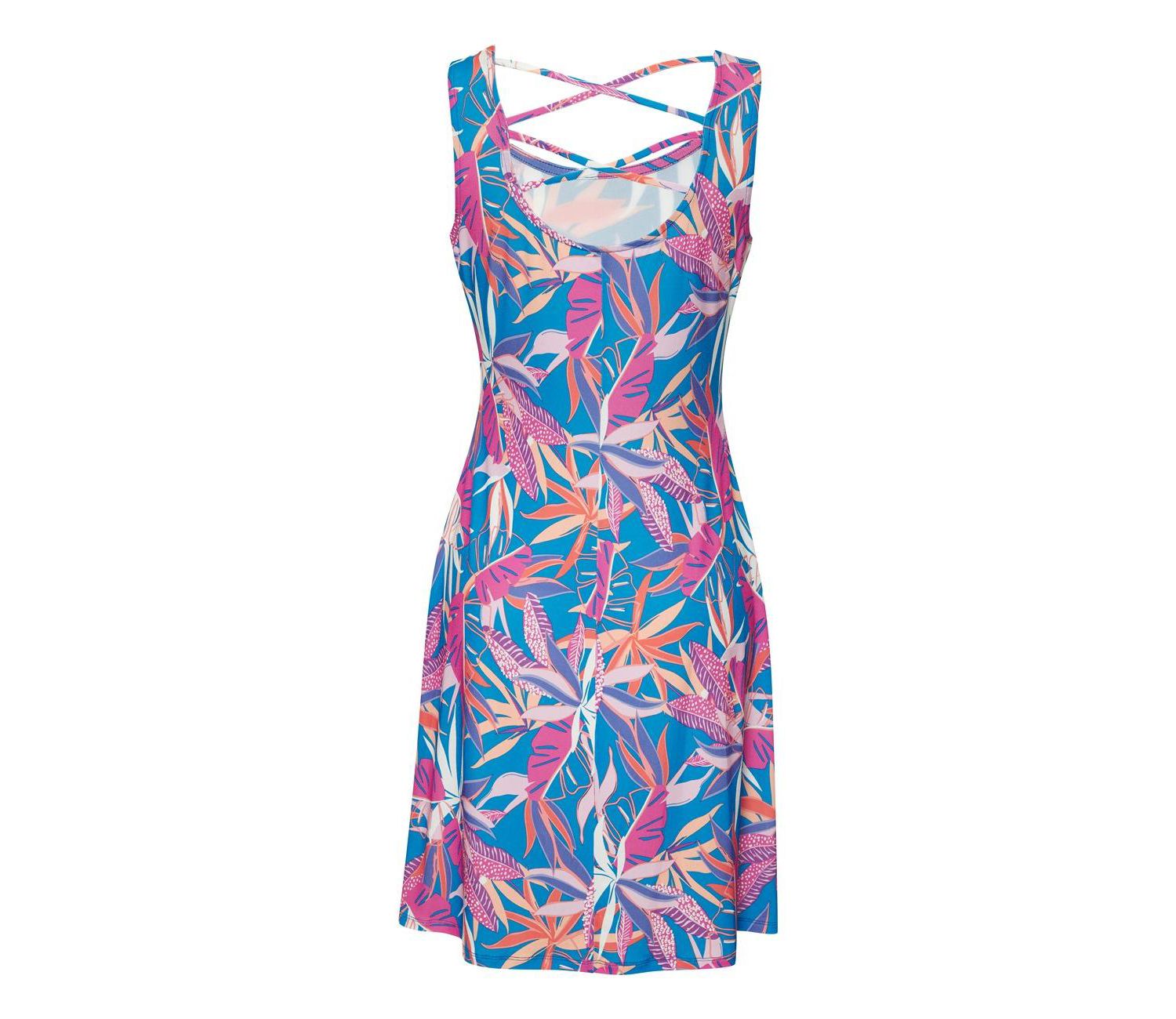 Women's Floral-Print A-Line Strappy-Back Sundress