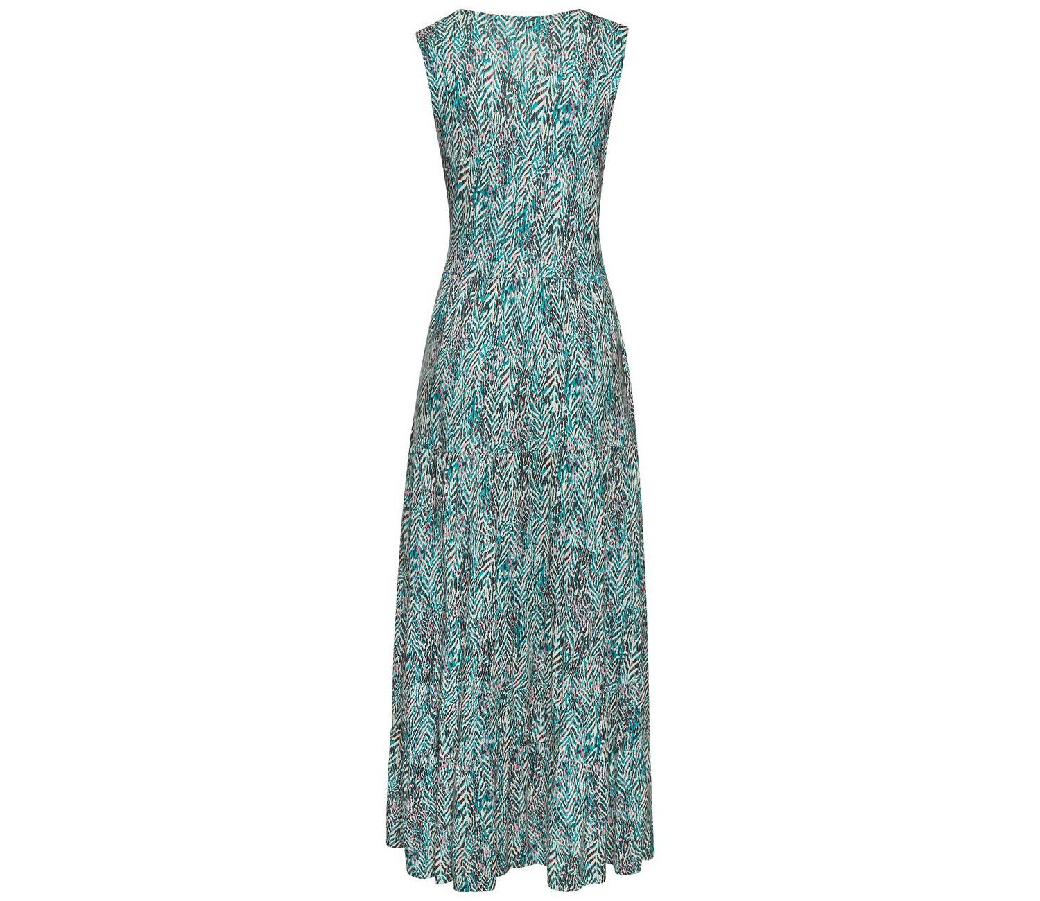Women's A-Line Printed Notch-Neck Maxi Dress