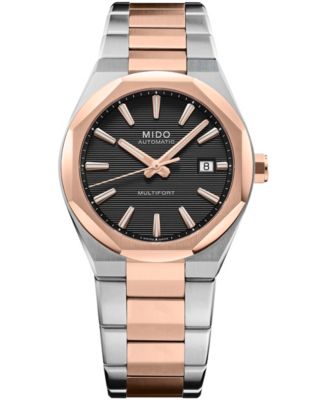 Men's Swiss Automatic Multifort 8 One Crown Two-Tone Stainless Steel Bracelet Watch 40mm