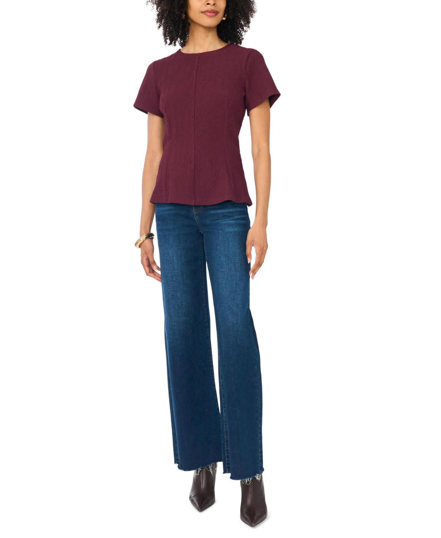 Women's Crewneck Peplum T-Shirt
