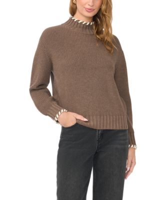 Women's Turtleneck with Whipstitch Sweater