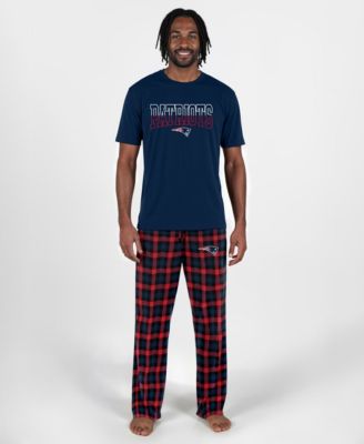 Men's Navy New England Patriots Highland Sleep Set
