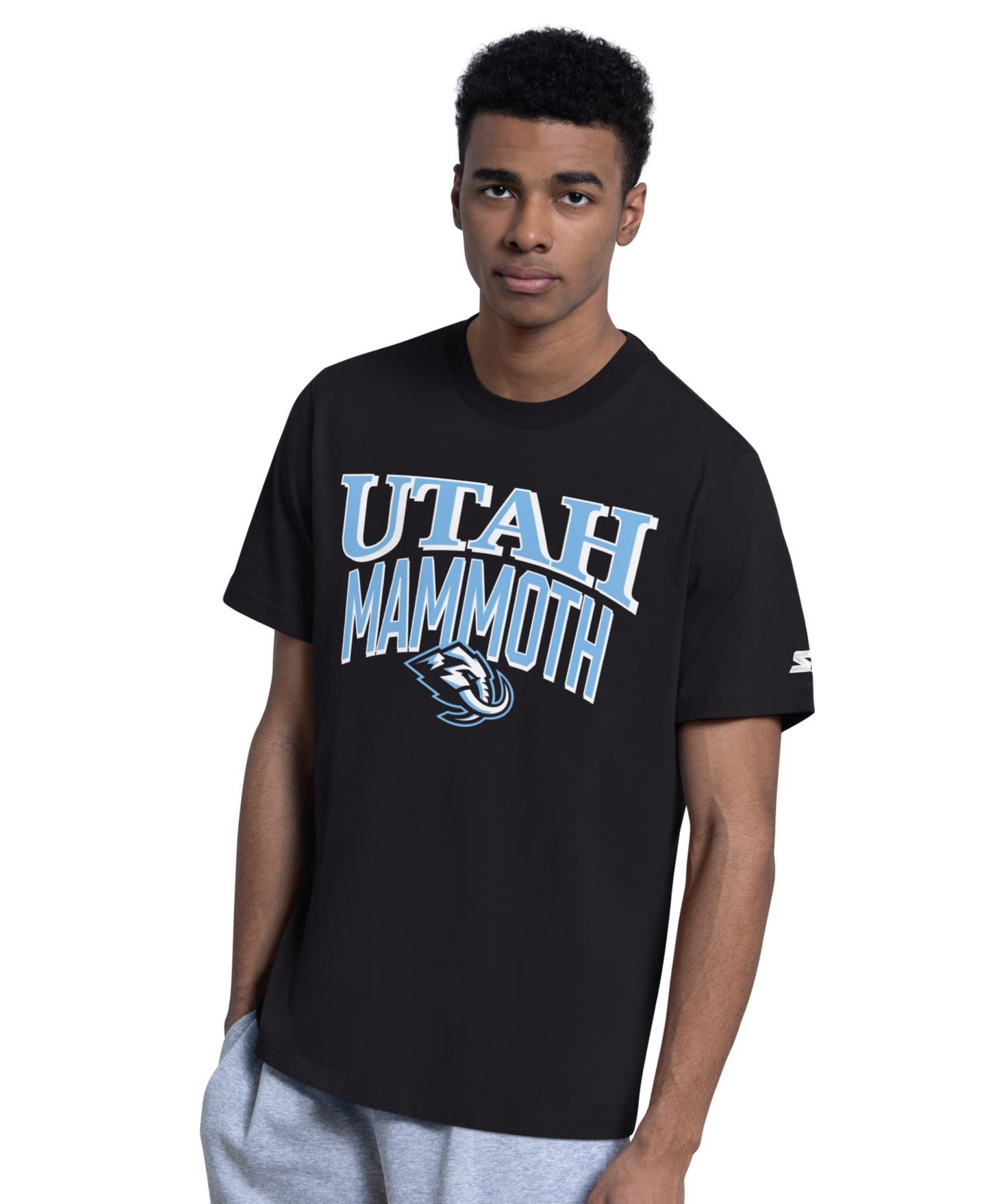 Мужские футболки Starter Black/Heather Gray Utah Mammoth Two-Pack T-Shirt Set — фото 2