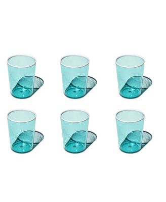 Contrast Acrylic Drinking Glasses, Set of 6