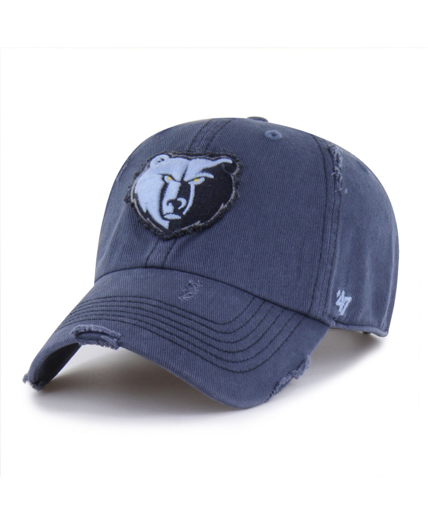 Men's '47 Navy Memphis Grizzlies Weathered Clean Up Adjustable Hat