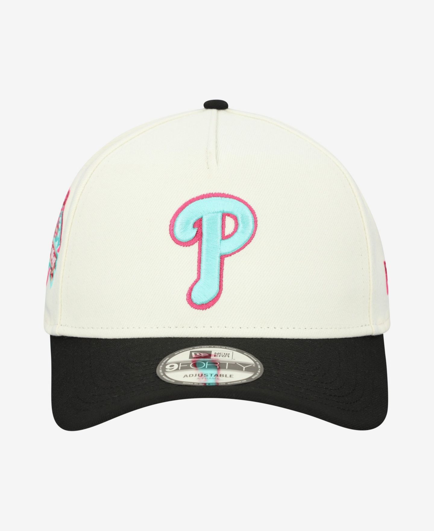 Мужская кепка New Era Cream Philadelphia Phillies Stadium Chrome 9FORTY A-Frame Adjustable Hat — фото 2