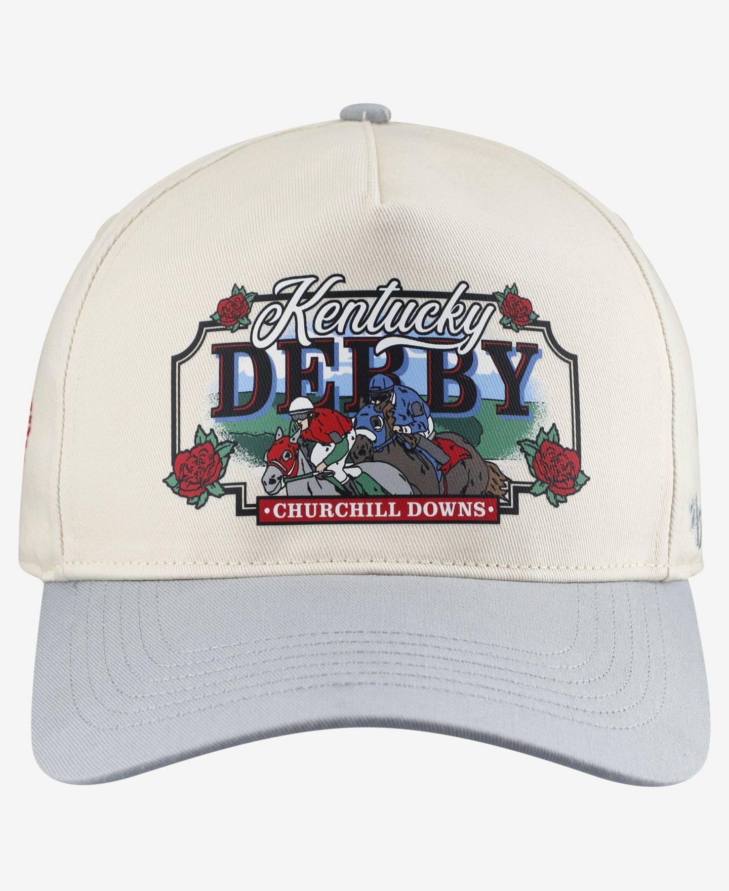 Кепка Barstool Golf x '47 Cream Kentucky Derby Run For The Roses Retro Hitch Snapback Hat — фото 2