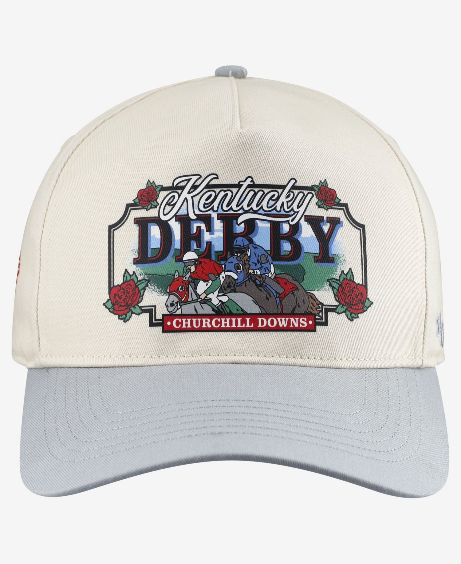 Men's and Women's x '47 Cream Kentucky Derby Run For The Roses Retro Hitch Snapback Hat