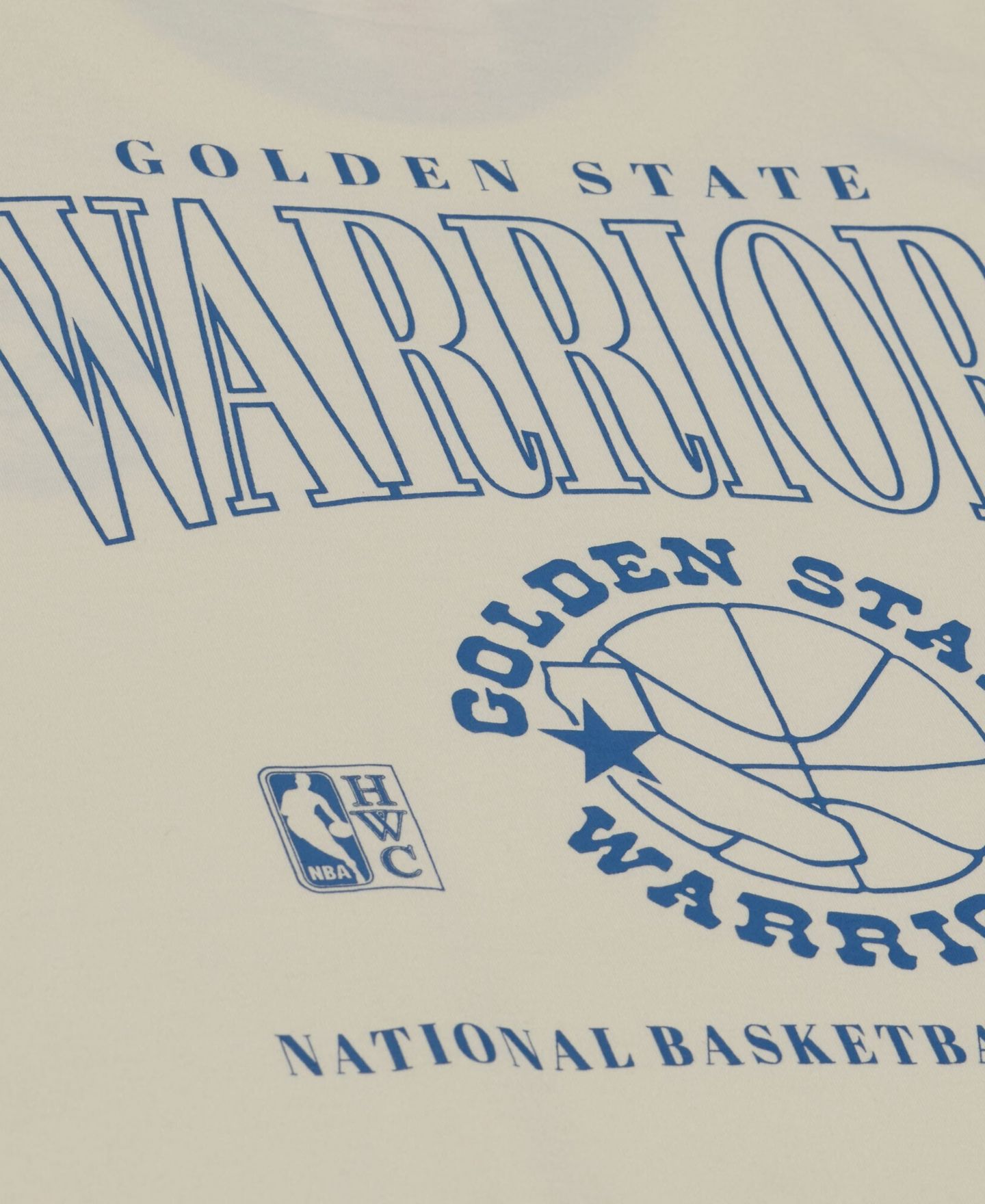Мужская футболка Mitchell & Ness Oatmeal Golden State Warriors Heritage Hues Oversized — фото 5