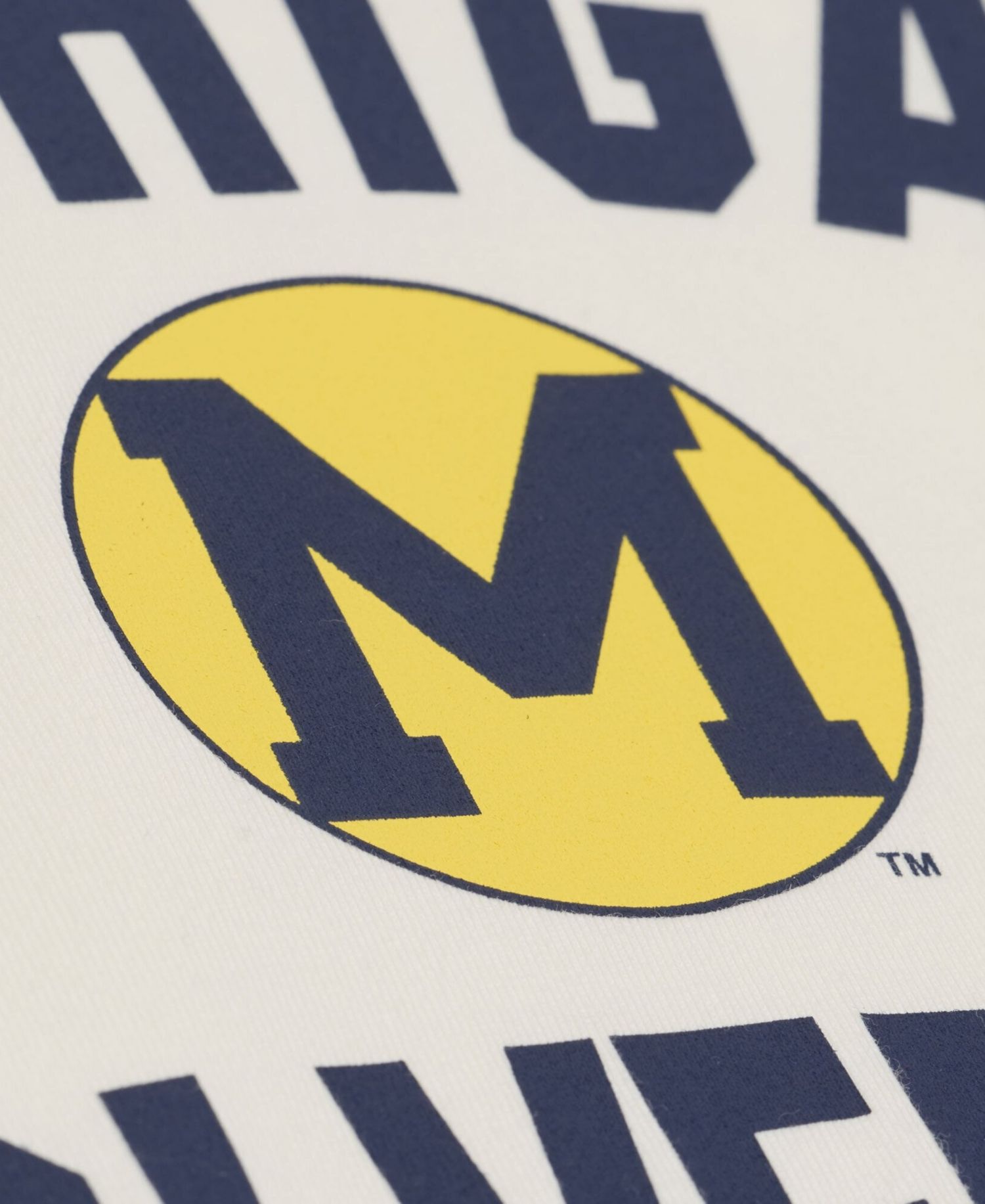 Women's Cream Michigan Wolverines Retro Roots Crop Boxy Yoke T-Shirt