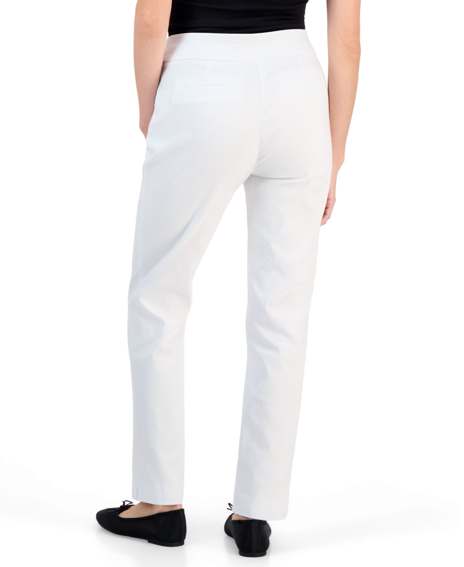 Petite Tummy-Control Cambridge Stretch Slim-Leg Pants