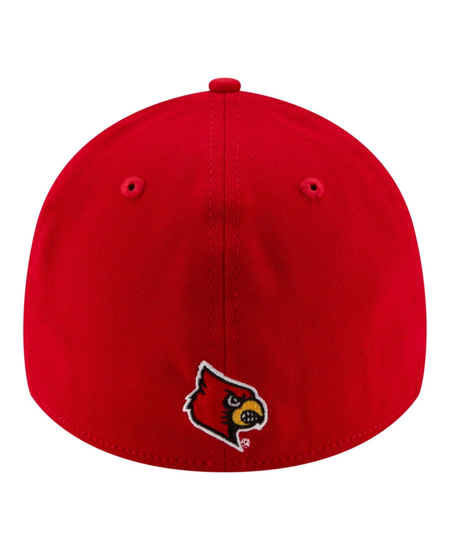 Мужская кепка New Era Red Louisville Cardinals Team Classic 39THIRTY Flex Hat — фото 4