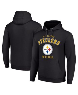 Men's and Women's Black Pittsburgh Steelers Logo Pullover Hoodie