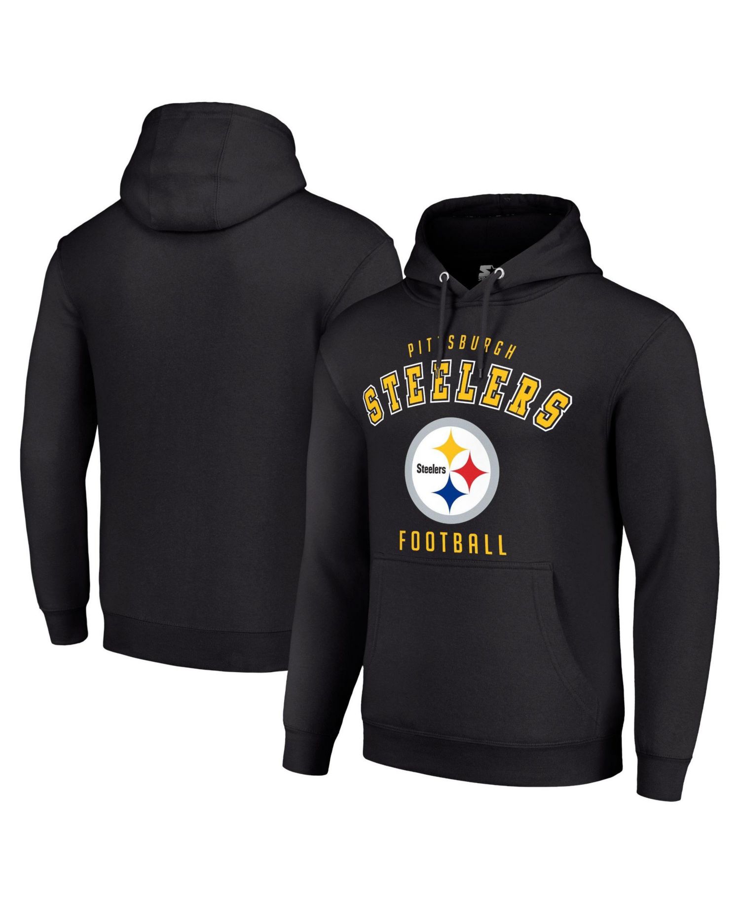 Men's and Women's Black Pittsburgh Steelers Logo Pullover Hoodie