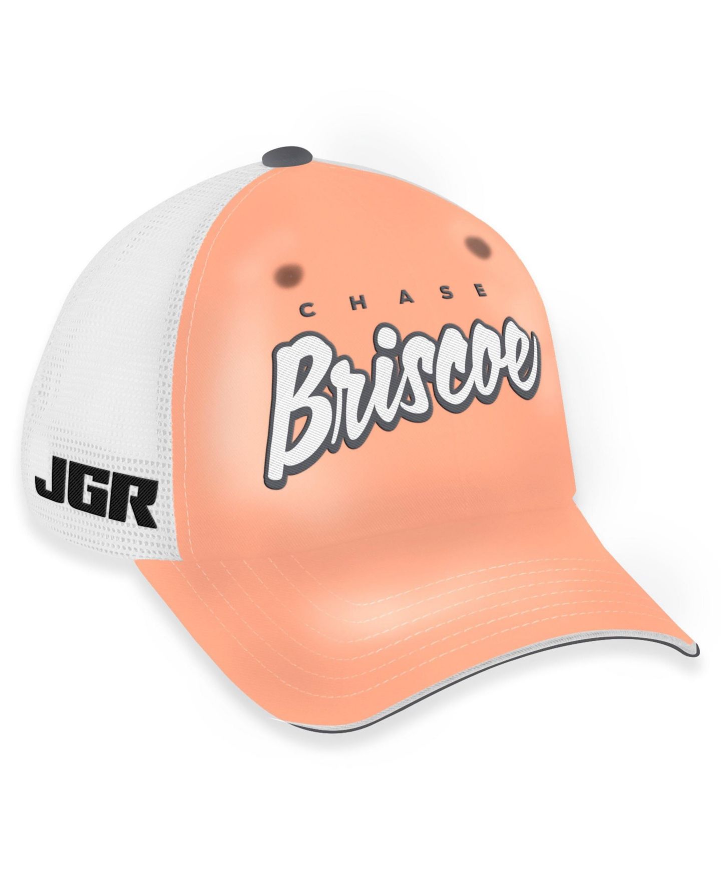 Женская кепка Checkered Flag Sports Pink/White Chase Briscoe Pit Box Adjustable Trucker Hat — фото 3