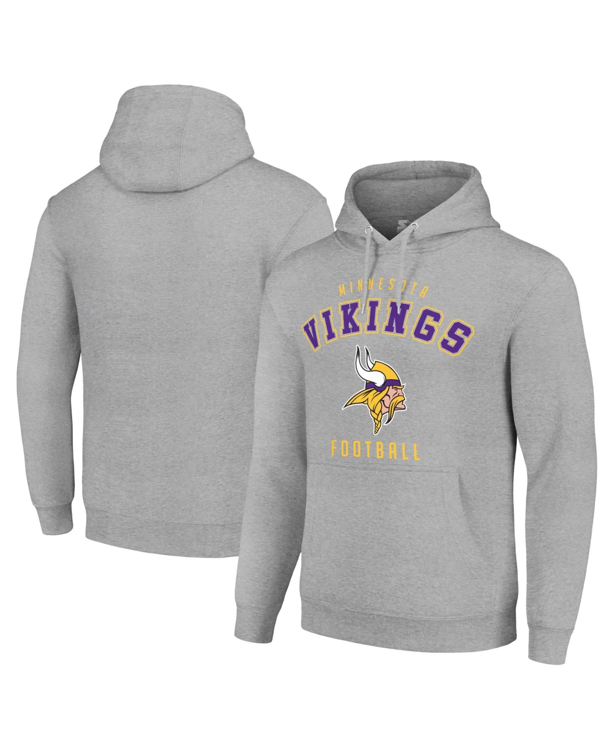 Starter Men's and Women's Minnesota Vikings Graphic Pullover Hoodie - Heather Gray