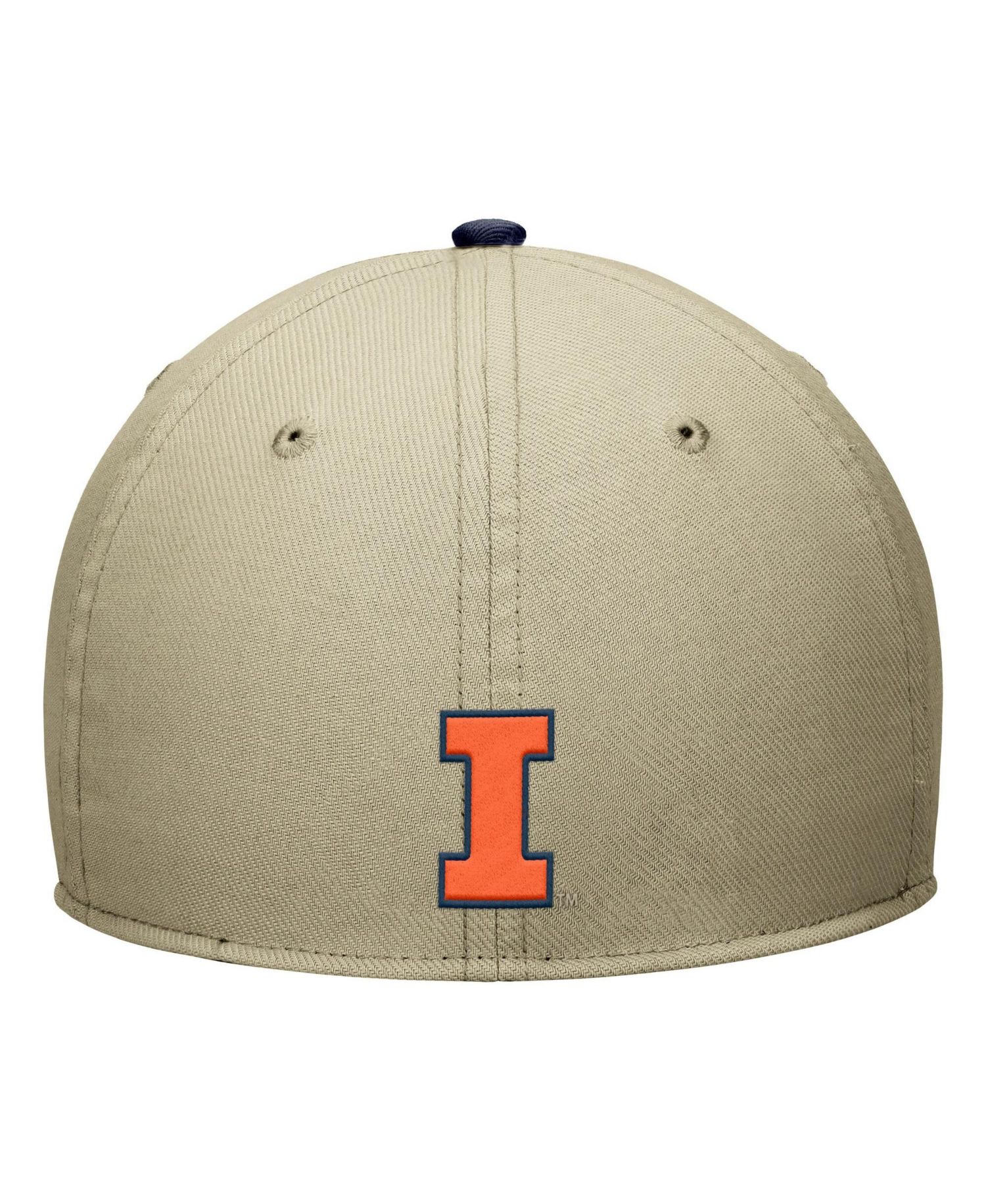 Men's Beige/Navy Illinois Fighting Illini Dri-FIT SwooshFlex Hat