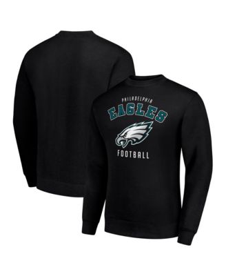 Men's Black Philadelphia Eagles Team Logo Pullover Sweatshirt