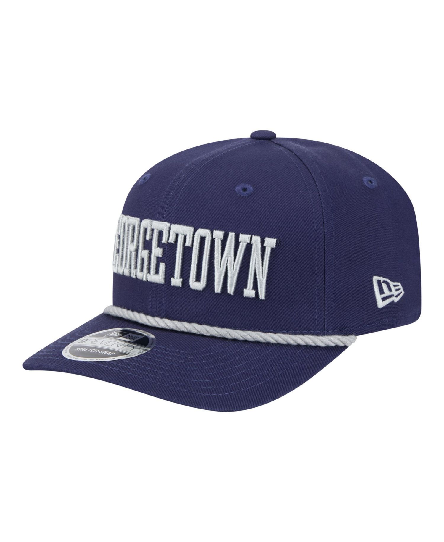 Men's Navy Georgetown Hoyas Wordmark Rope 9SEVENTY Stretch-Snap Hat