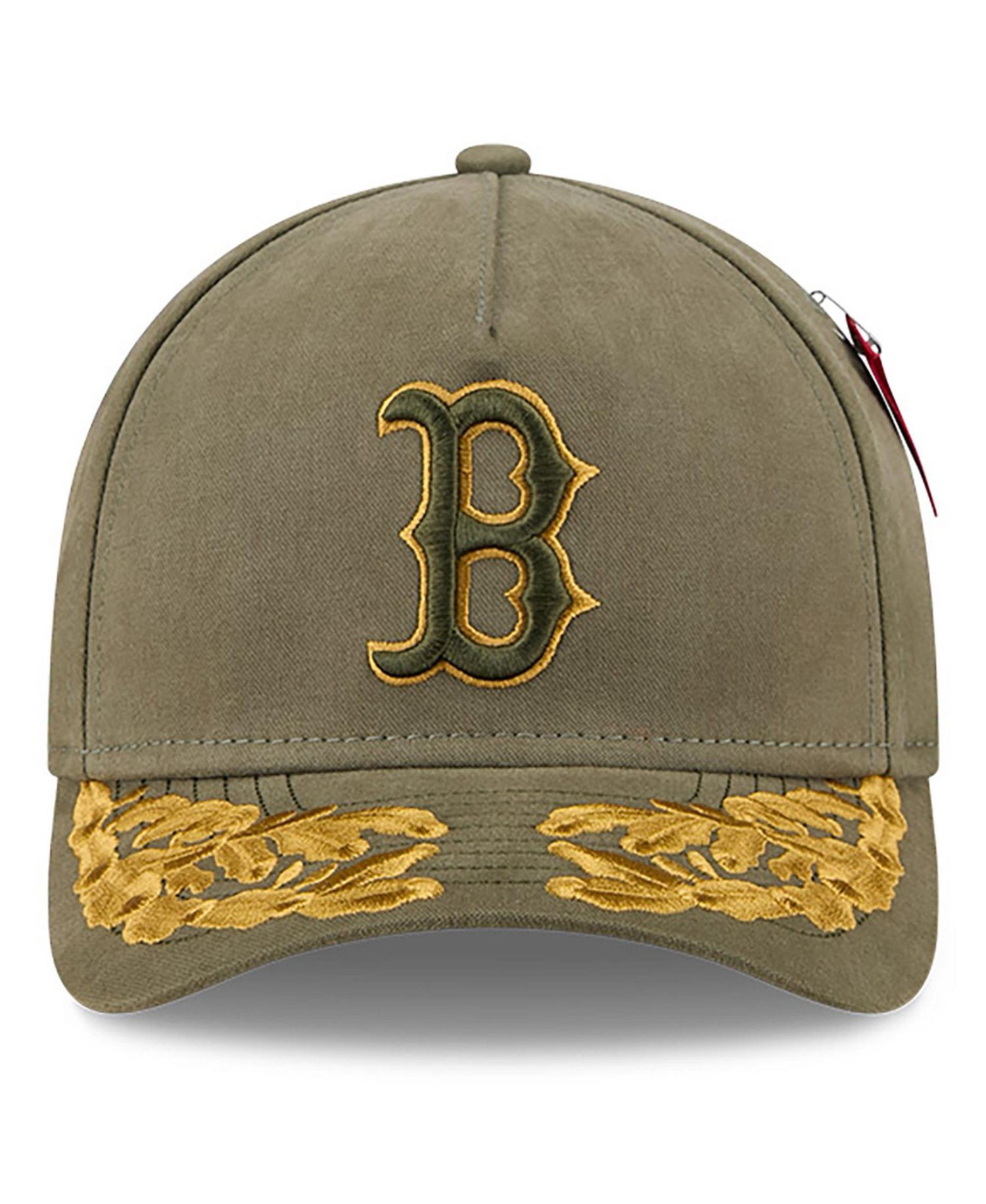 Men's Olive Boston Red Sox A-Frame 9FORTY Adjustable Hat