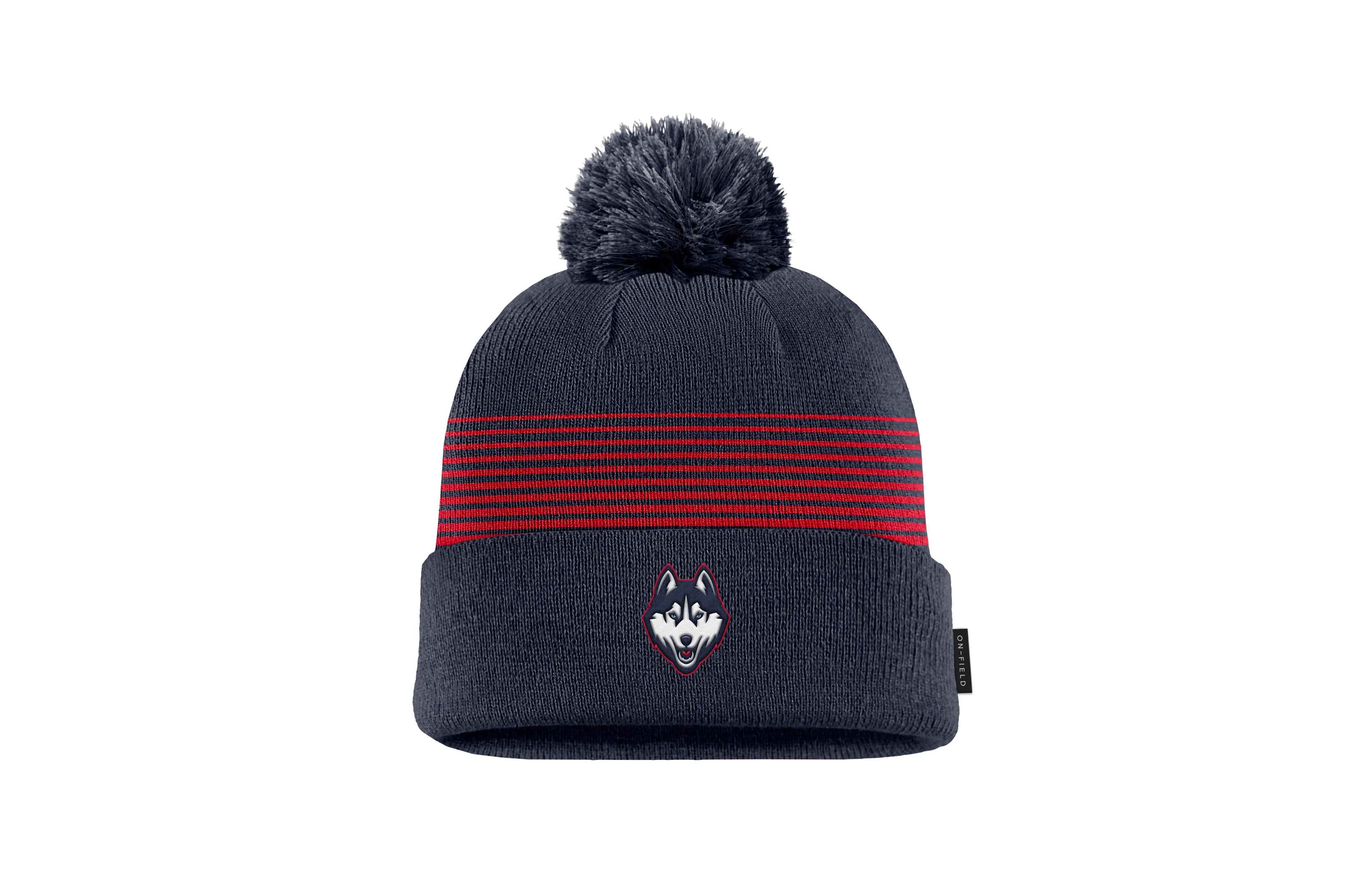 Nike UConn Huskies On-Field Cuffed Knit Pom Hat
