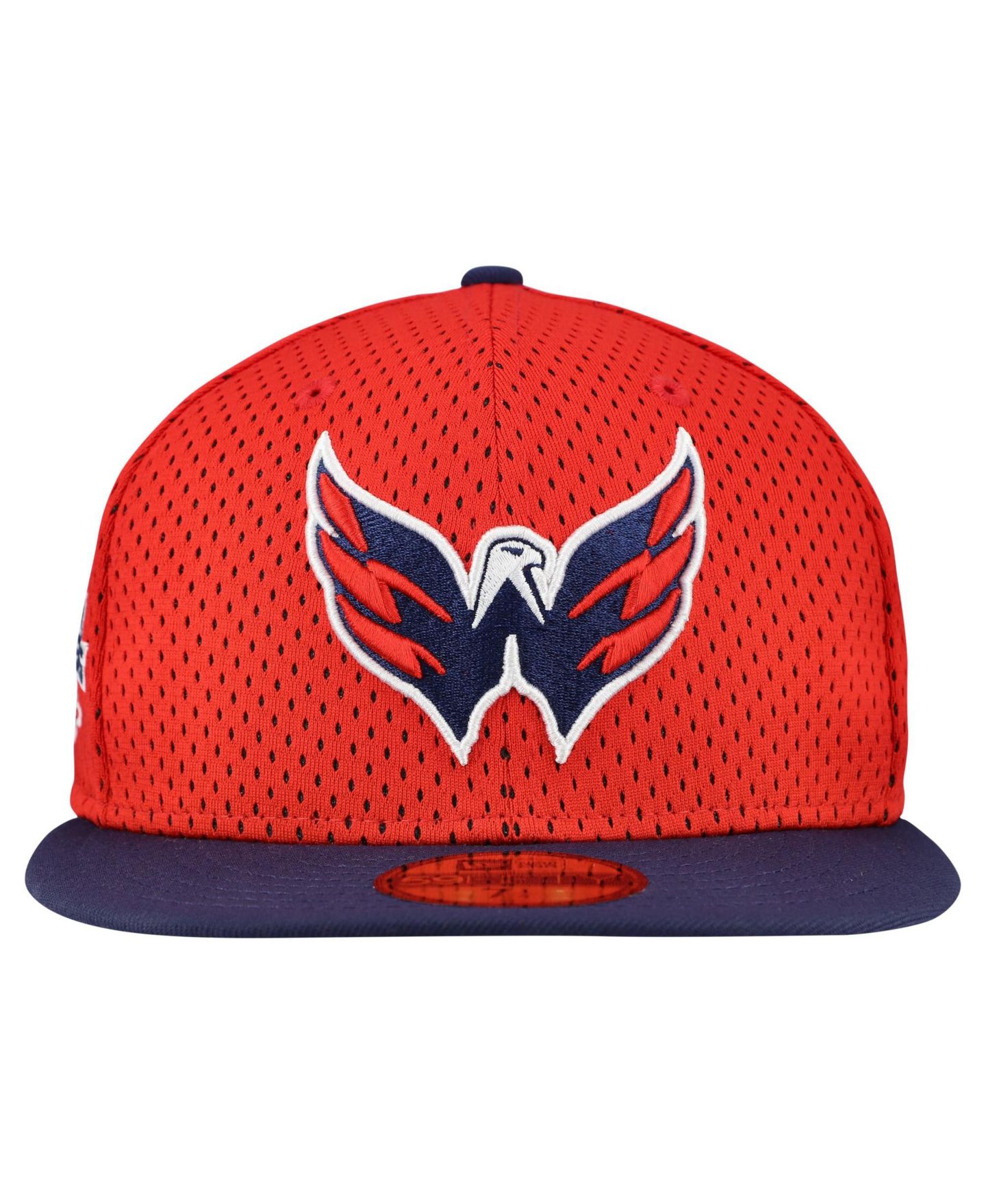 Мужская кепка New Era Red/Navy Washington Capitals Mesh Crown Two-Tone 59FIFTY Fitted Hat — фото 3