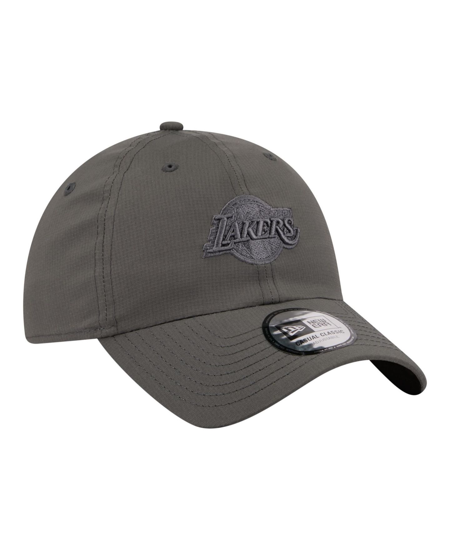 Кепка New Era Charcoal Los Angeles Lakers Ripstop Casual Classic Adjustable Hat — фото 3