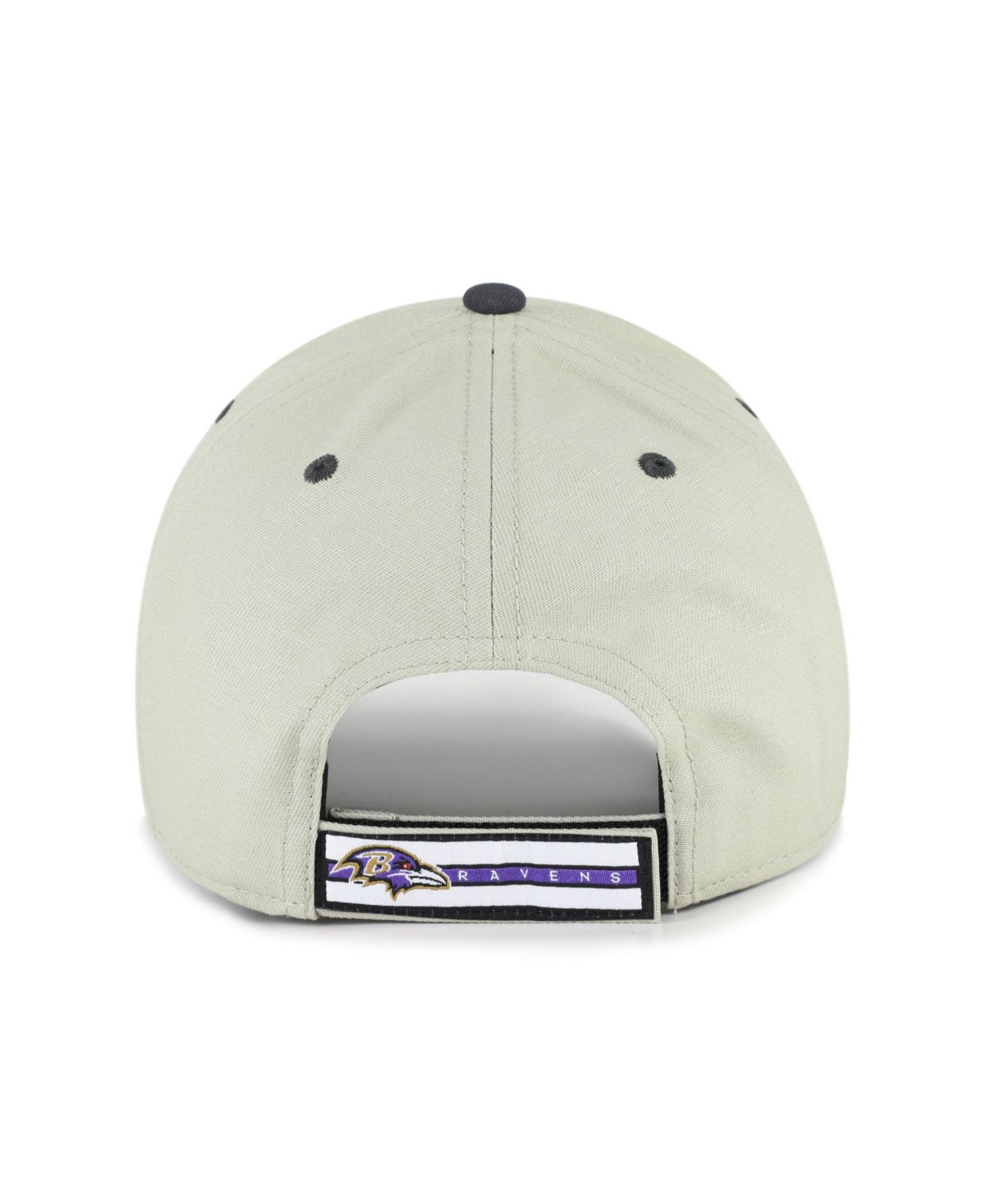Men's '47 Gray/Black Baltimore Ravens Half Block Text MVP Adjustable Hat
