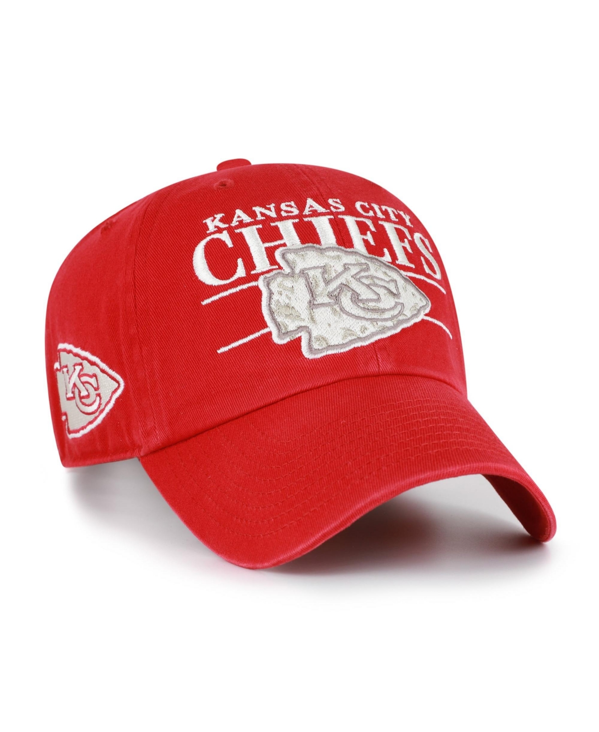 '47 Brand Kansas City Chiefs Throwback Graphic Adjustable Clean Up Hat - Red