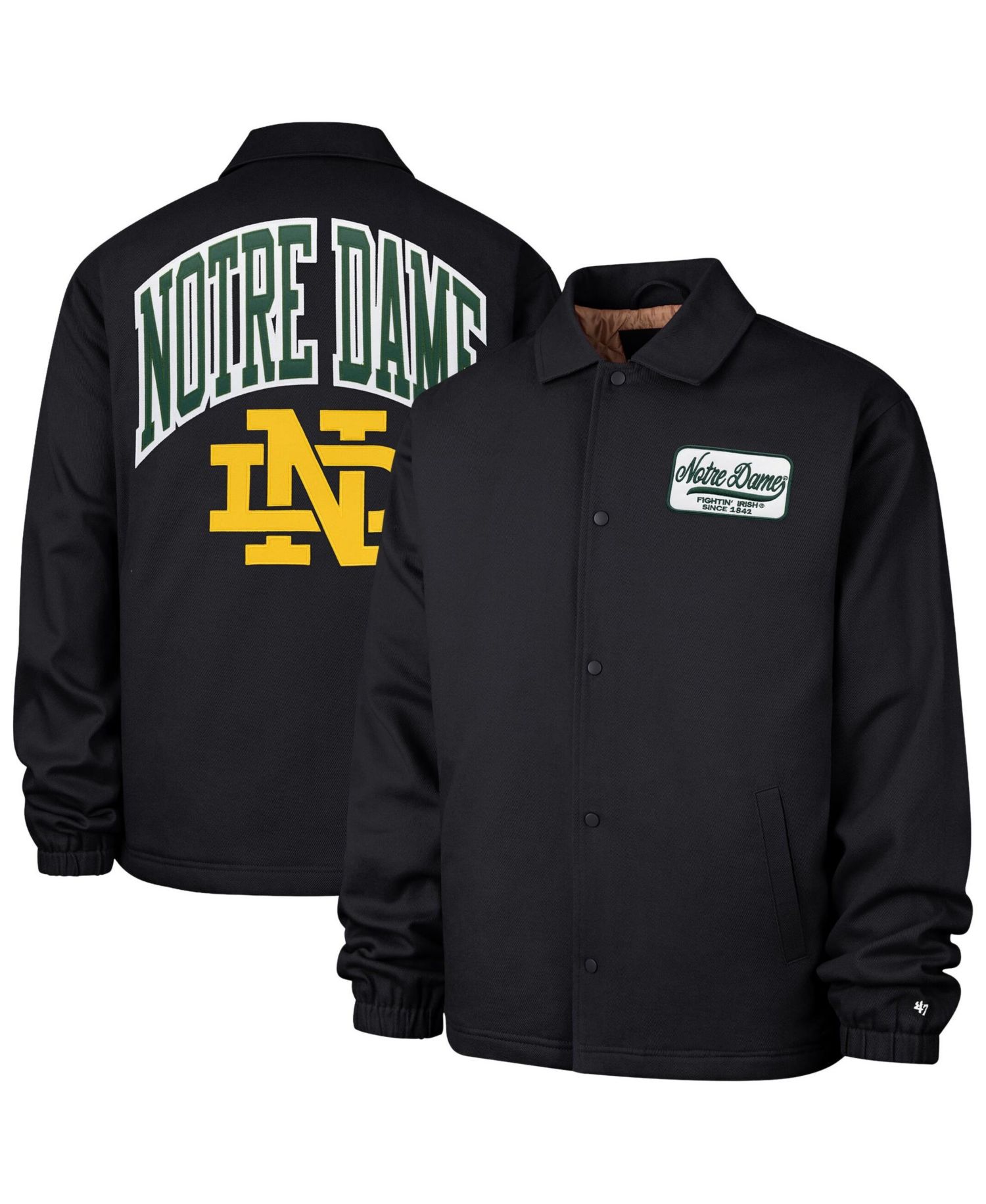 Men's '47 Navy Notre Dame Fighting Irish Retread Full-Snap Coaches Jacket
