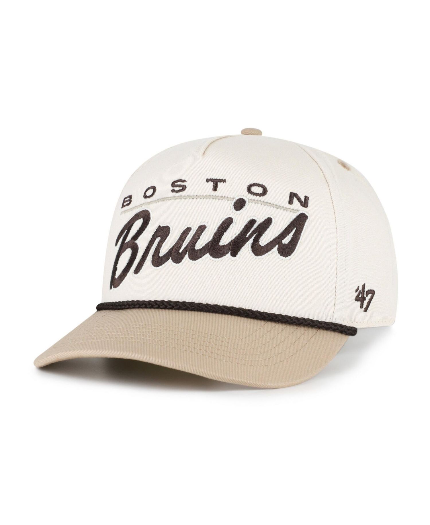 Men's '47 Natural/Tan Boston Bruins Neutral Terrain Hitch Rope Adjustable Hat