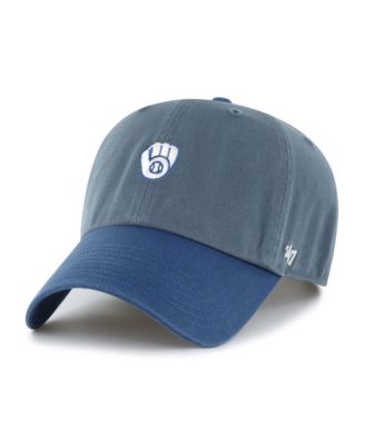 Men's '47 Charcoal/Navy Milwaukee Brewers Shades of Sport Clean Up Adjustable Hat