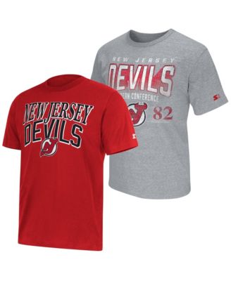 Men's  Red/Heather Gray New Jersey Devils Two-Pack T-Shirt Set