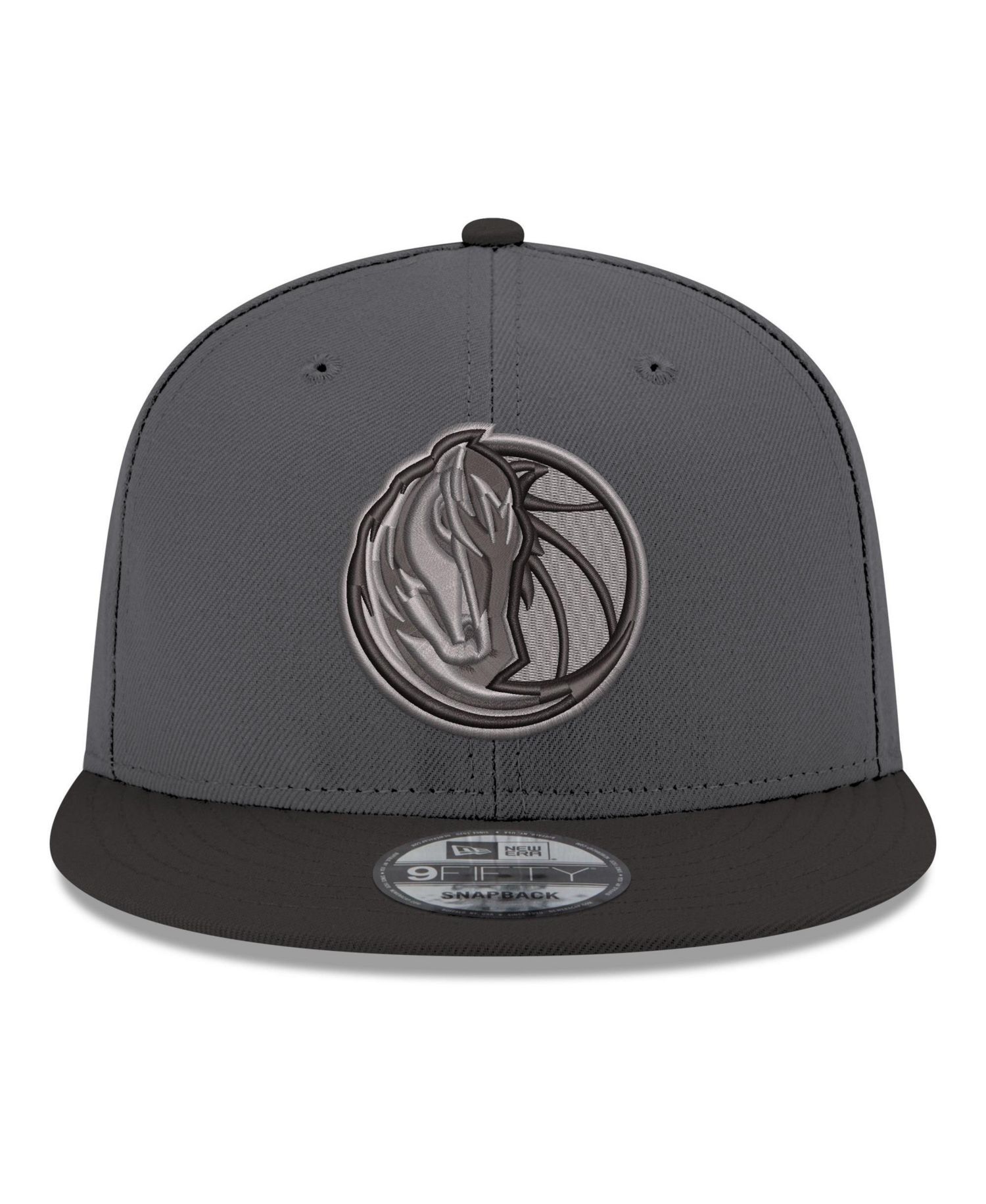 Men's Gray/Black Dallas Mavericks Logo 2-Tone 9FIFTY Snapback Hat