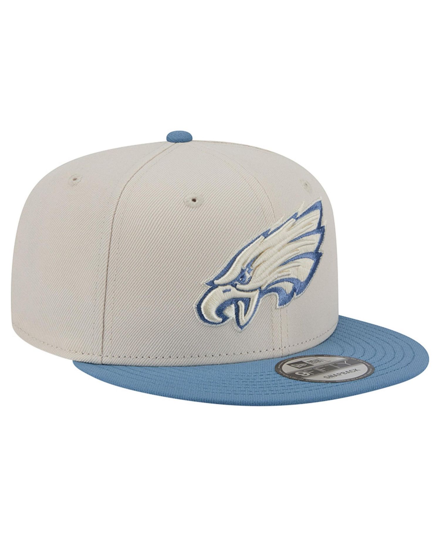 Men's Cream/Blue Philadelphia Eagles Color Pack Two-Tone 9FIFTY Snapback Hat