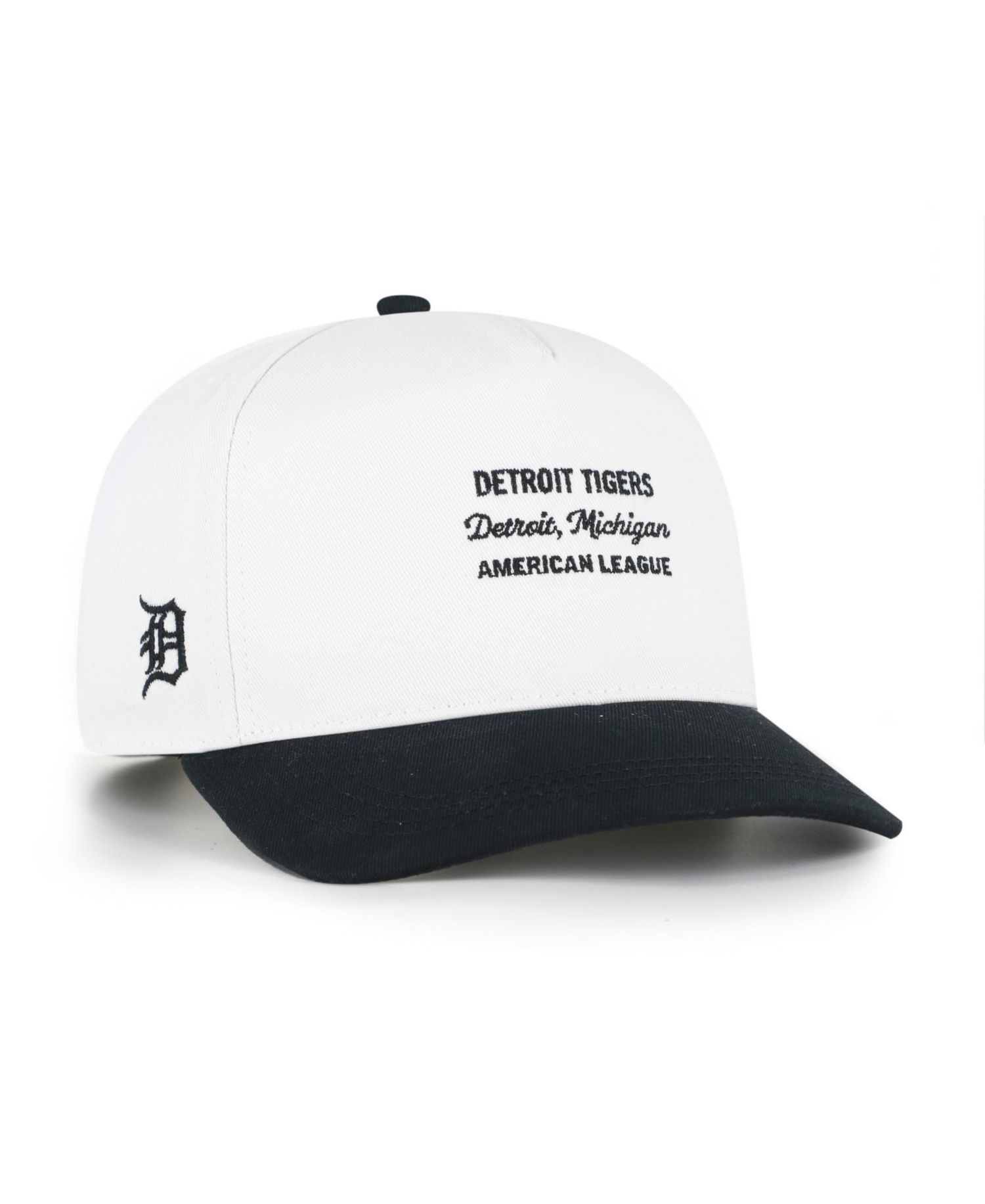 Men's '47 White/Black Detroit Tigers Contemporary Two-Tone Hitch Adjustable Hat