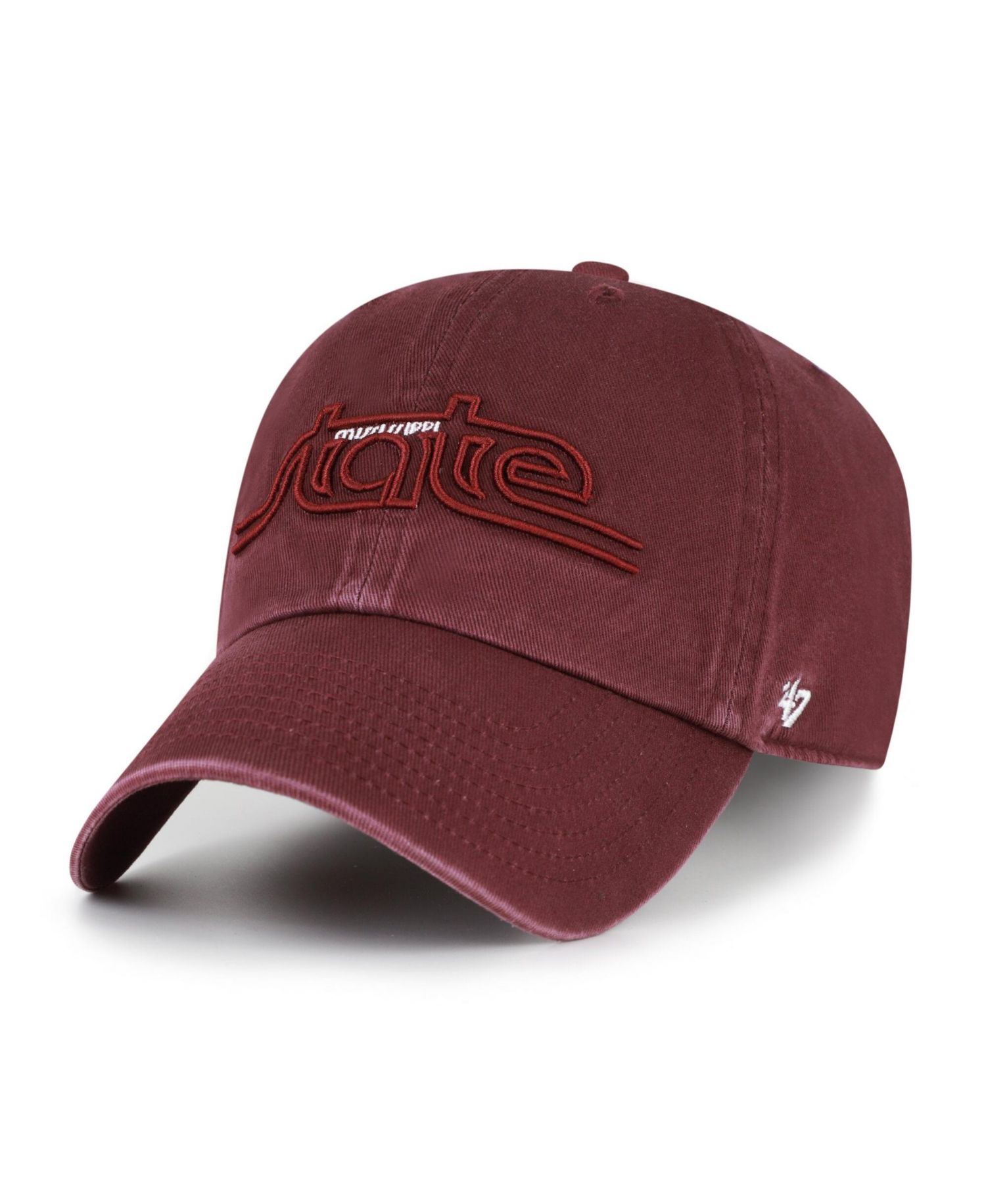 Men's '47 Maroon Mississippi State Bulldogs Vault Clean Up Adjustable Hat