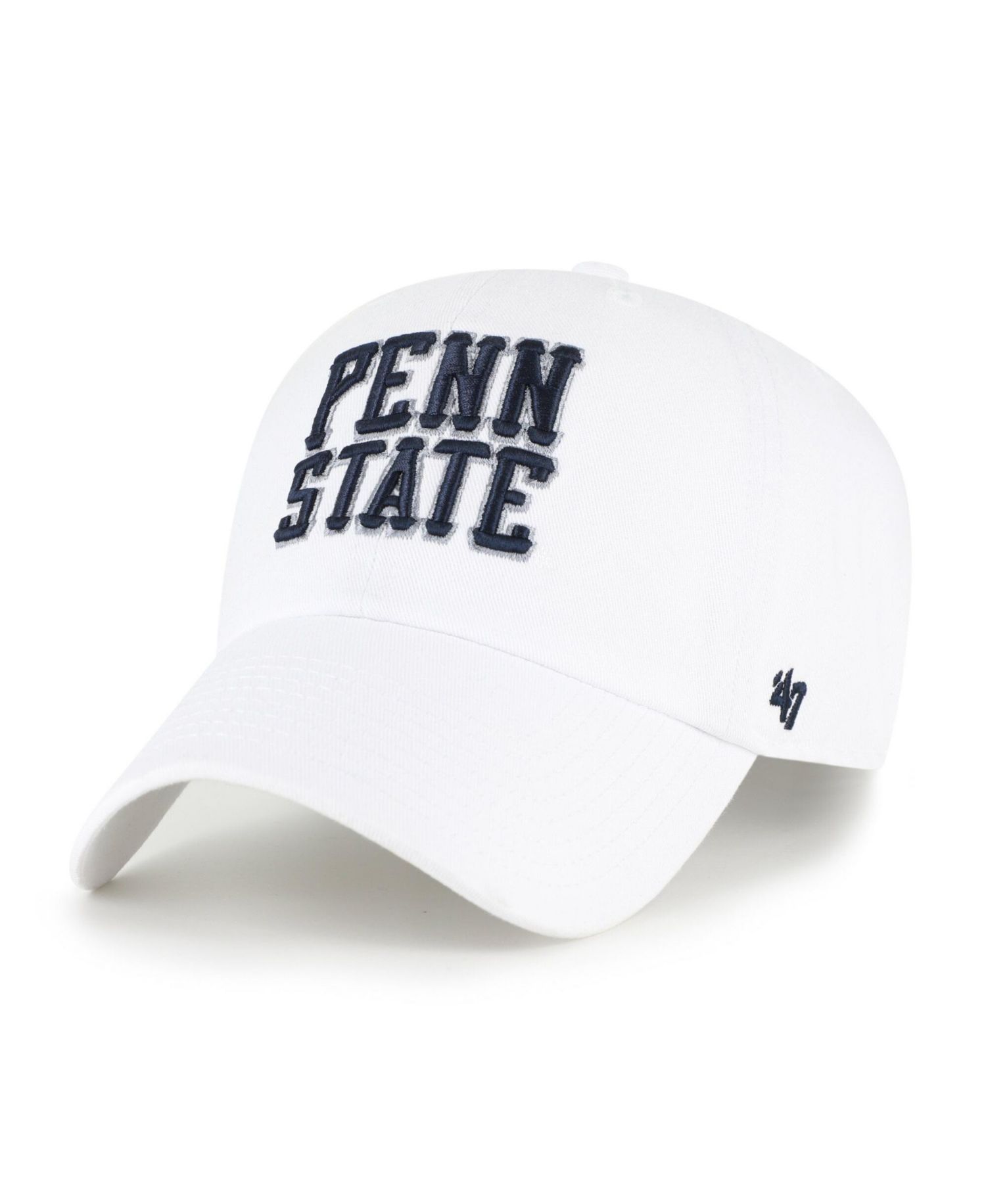 Men's '47 White Penn State Nittany Lions Vault Clean Up Adjustable Hat