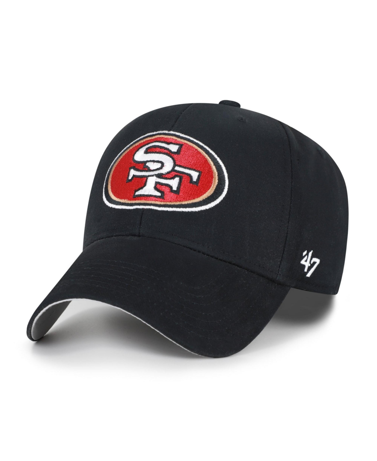 '47 Brand Big Boys and Girls San Francisco 49ers Mvp Structured-Fit Baseball Cap - Black