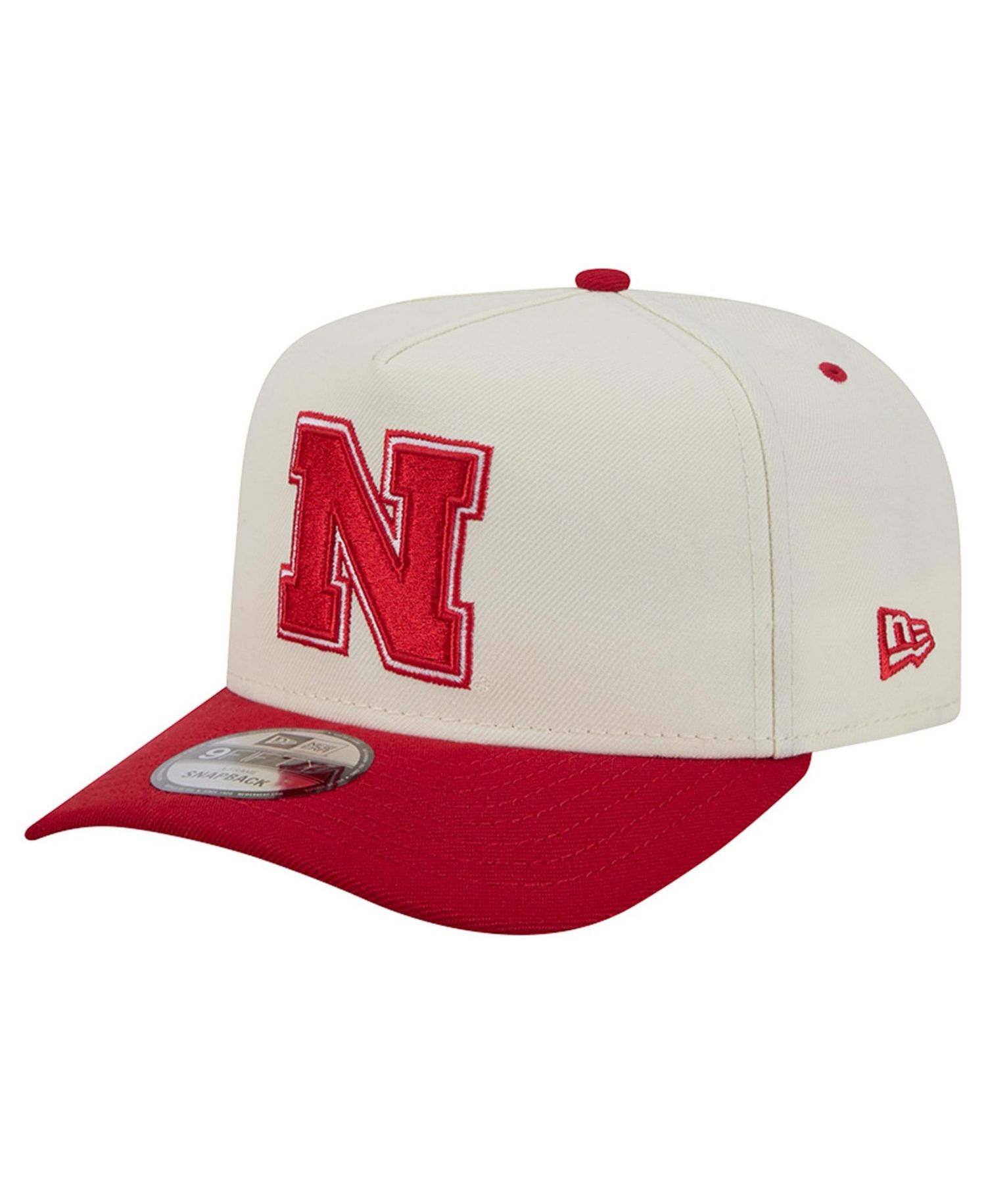 Men's and Women's White/Scarlet Nebraska Huskers A-Frame 9FIFTY Snapback Hat