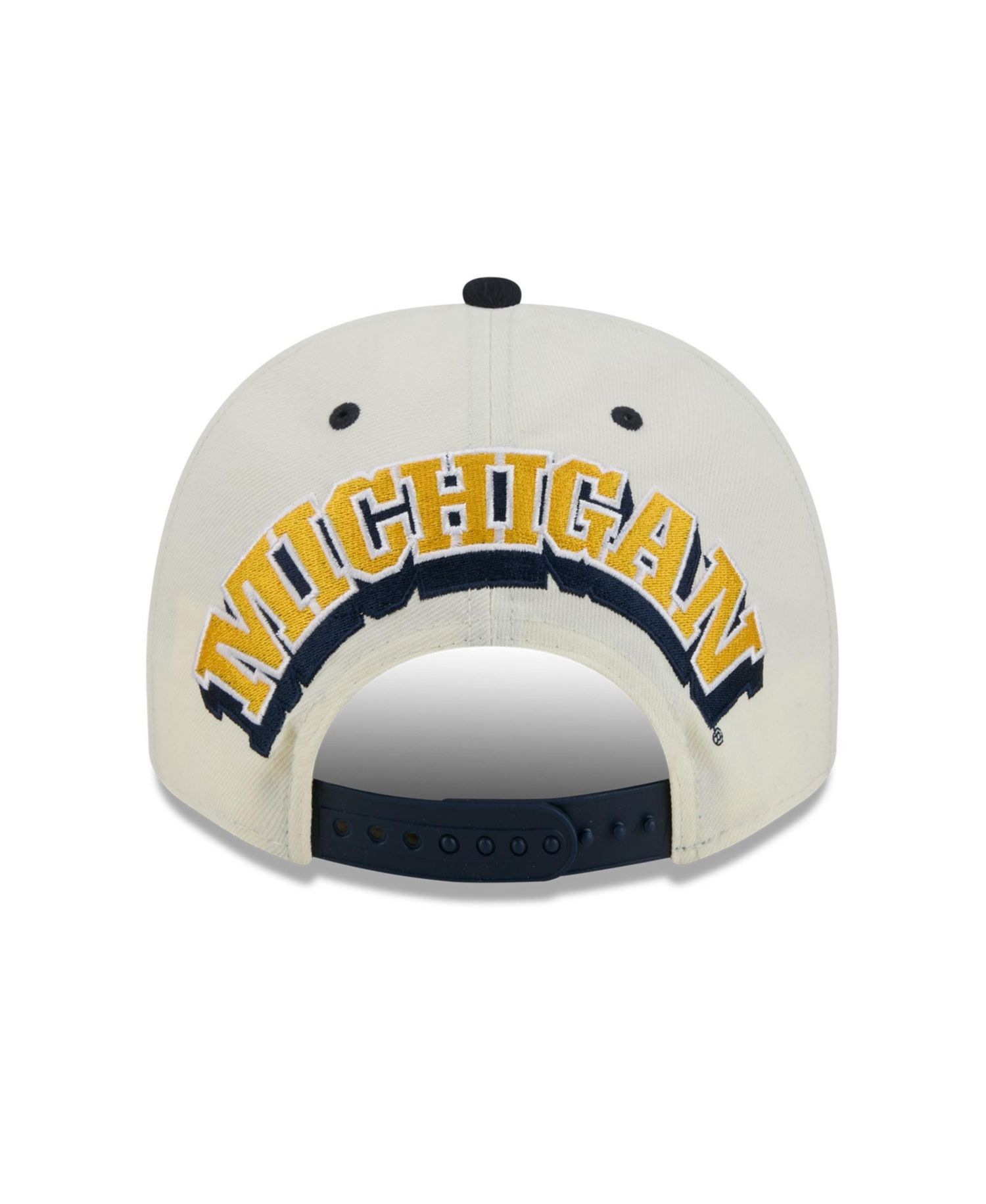Men's and Women's White/Navy Michigan Wolverines A-Frame 9FIFTY Snapback Hat