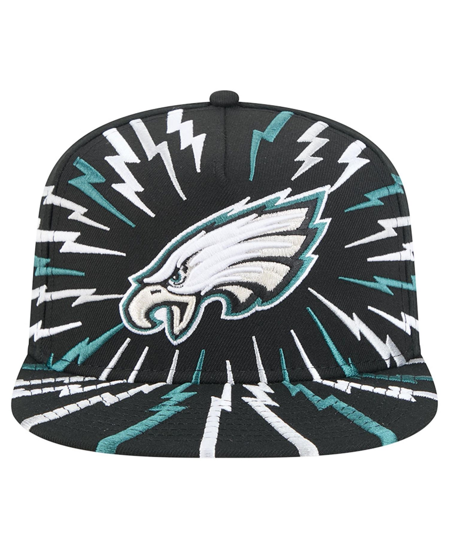 Men's Black Philadelphia Eagles Bolt A-Frame 9FIFTY Snapback Hat