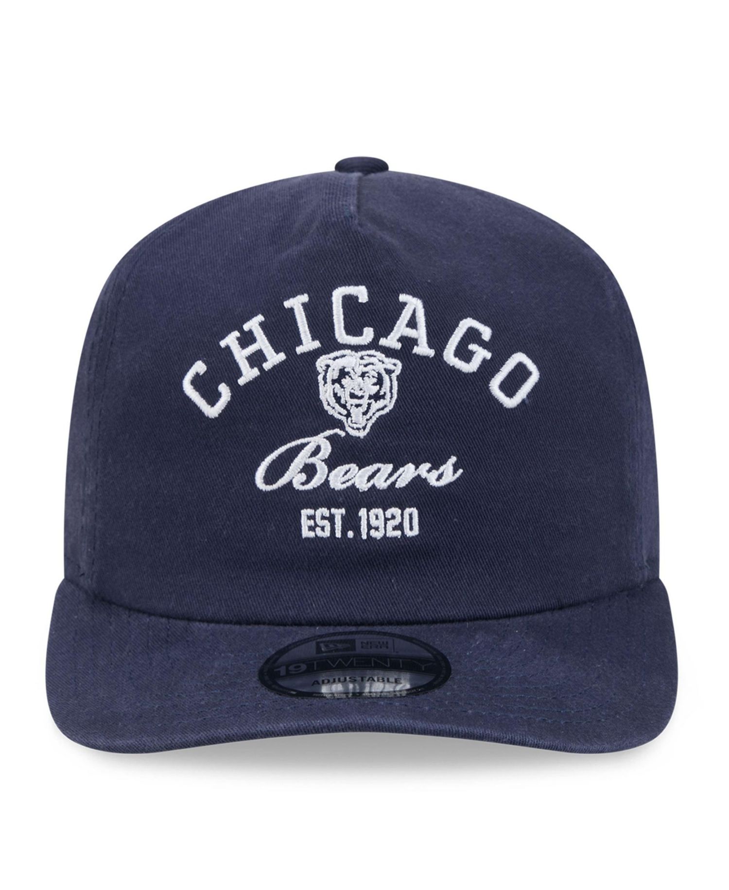 Men's Navy Chicago Bears Stacked 19TWENTY Adjustable Hat