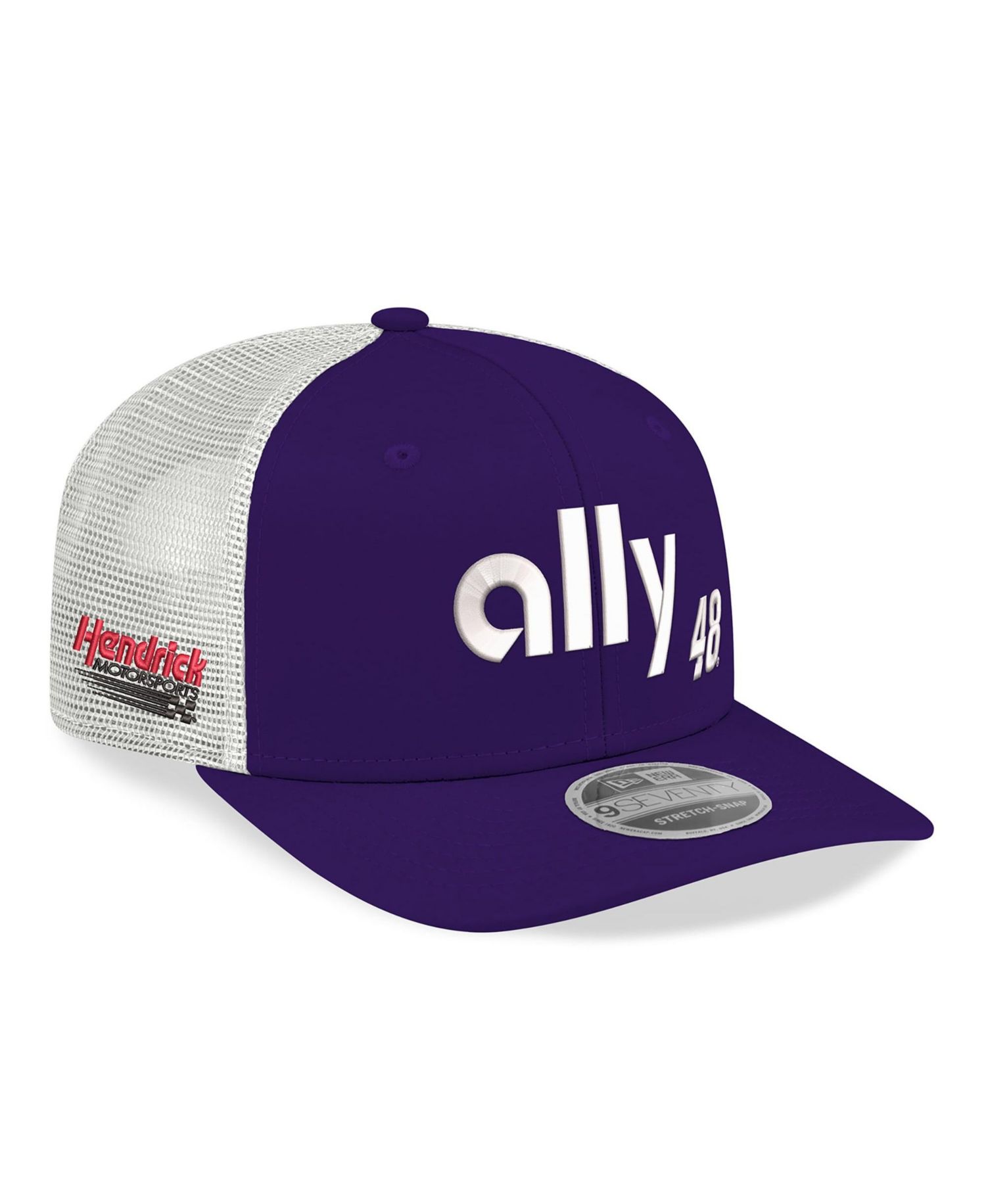 Men's Purple/White Alex Bowman 2026 ally 9SEVENTY Adjustable Trucker Hat