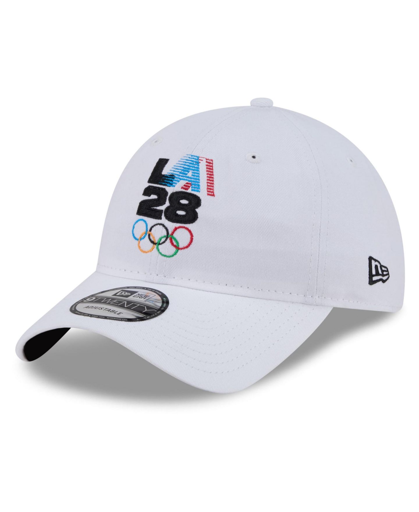 Мужская кепка New Era White LA28 9TWENTY Adjustable Hat — фото 1