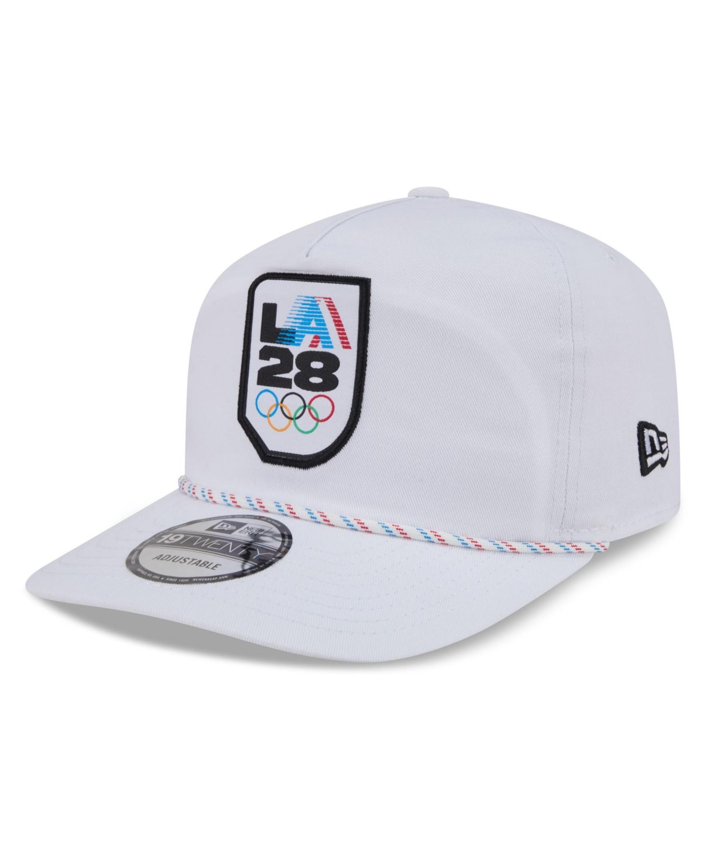 Мужская кепка New Era White LA28 Rope 19TWENTY Adjustable Hat — фото 1