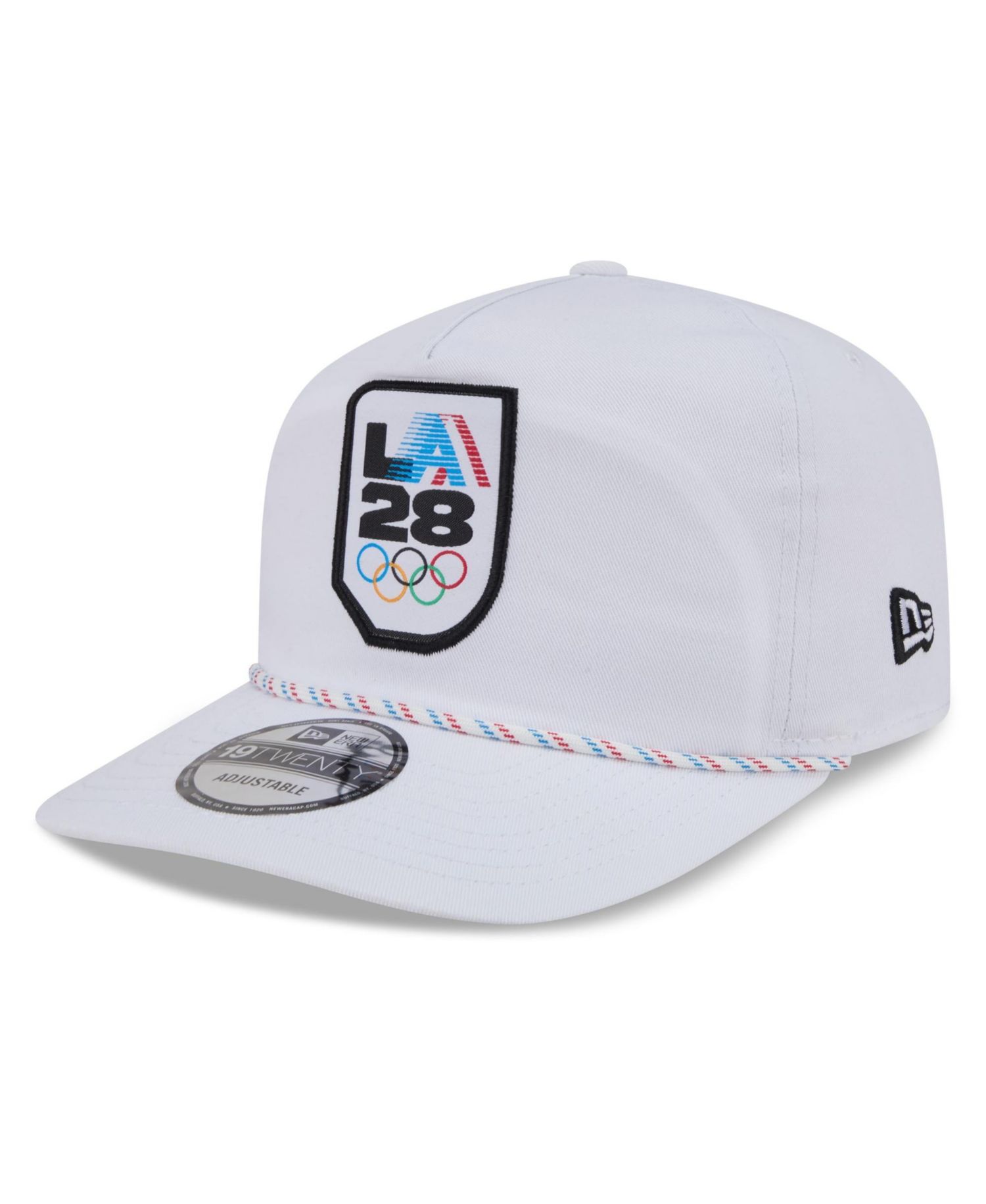 Men's White LA28 Rope 19TWENTY Adjustable Hat
