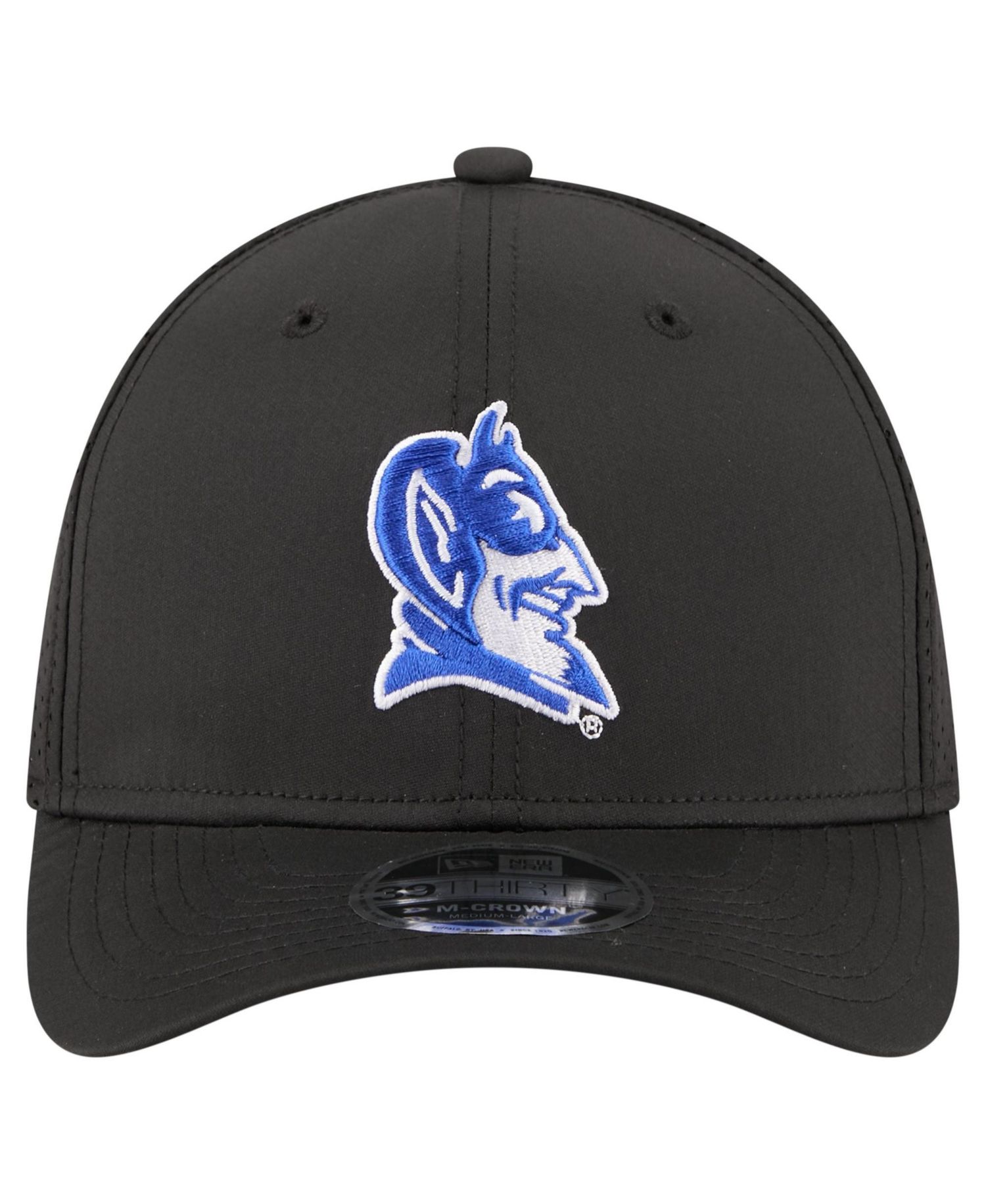 Men's Black Duke Blue Devils 39THIRTY M-Crown Stretch Hat