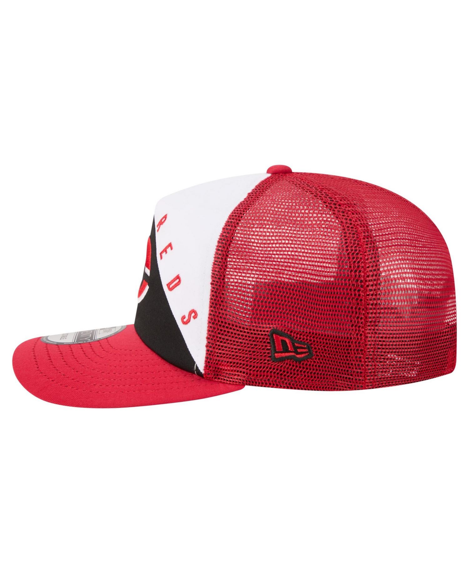 Men's White/Red Cincinnati Reds Retro Cut 19TWENTY Adjustable Trucker Hat