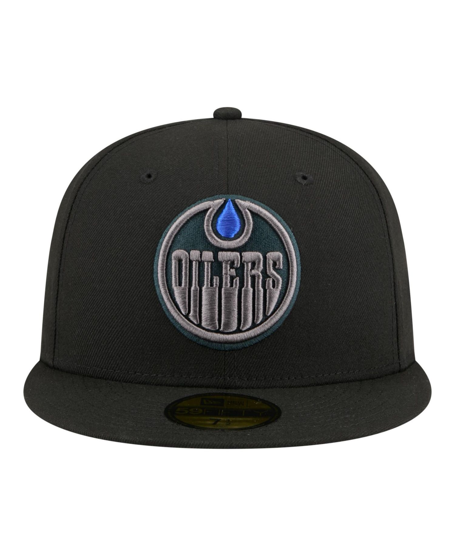 Men's Black Edmonton Oilers Color Pop 59FIFTY Fitted Hat